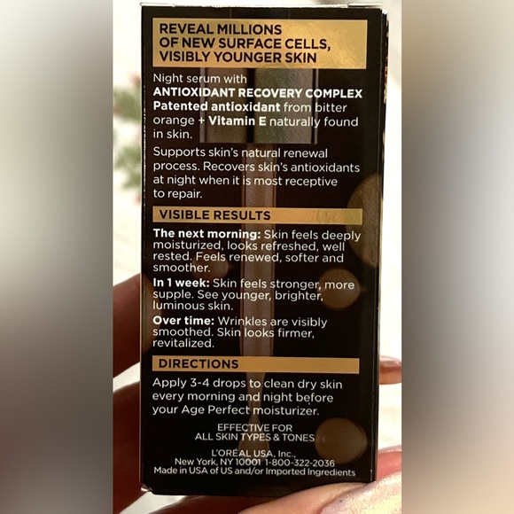 L’Oréal Age Perfect Cell Renewal Midnight Hydrating Serum NEW great for travel - Picture 5 of 5